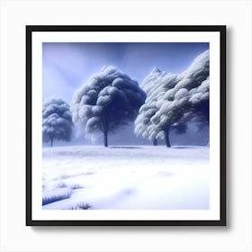 Snowy Landscape 88 Art Print