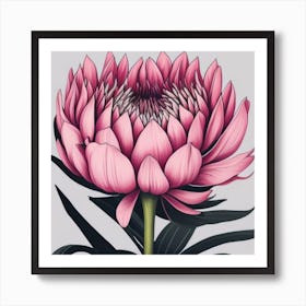 Protea myluckycharm 1 Art Print