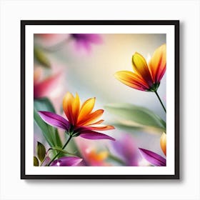 Colorful Flowers 8 Art Print