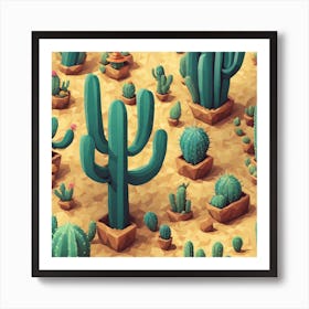 Cactus Desert 5 Art Print