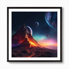 Space Landscape Art Print