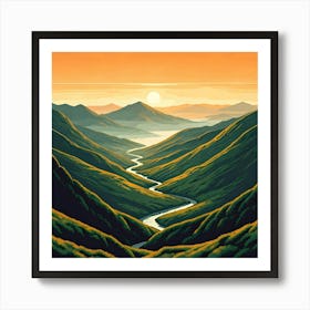 Winding River Art Print