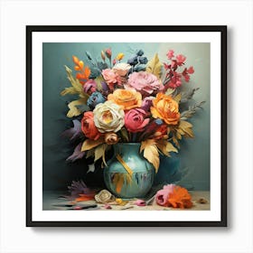 Flowers In A Vase 3 Art Print