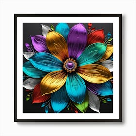 Colorful Flower Art Print