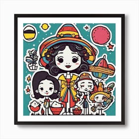 Colombian Festivities Sticker 2d Cute Fantasy Dreamy Vector Illustration 2d Flat Centered By (5) Art Print