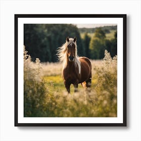 Horse In A Field 2 Art Print