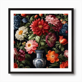 Flowers In A Vase 112 Art Print