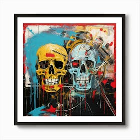 Two Skulls 1 Art Print