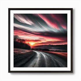 Sunset Road 2 Art Print