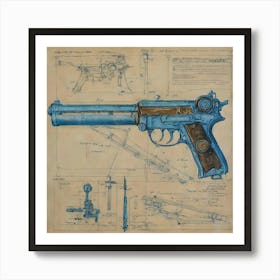 alt: Gun Blueprints Art Print