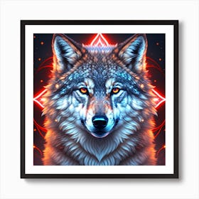 Wolf of Red Art Print