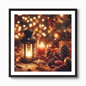 Christmas Lantern 1 Art Print