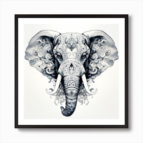 Elephant Series Artjuice By Csaba Fikker 023 Art Print