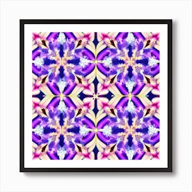 Purple Flower Pattern Art Print