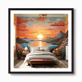 Sunset Mural Art Print