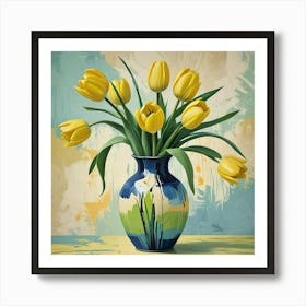 Green Tulips Hallway Art Print (5) Art Print