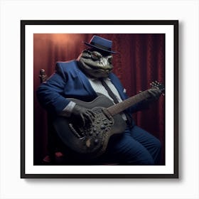 Frog In A Suit Art Print