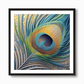 Peacock feather 2 Art Print