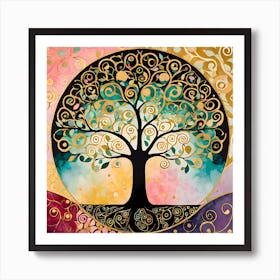 Tree Of Live 4 Seasons Art Print