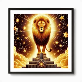 Lion Of The Gods 1 Art Print