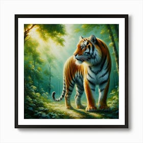 Tiger In The Forest 1 Art Print