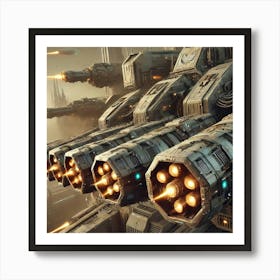 Tytan Class Dreadnought Railguns Iron Commonwealth Art Print