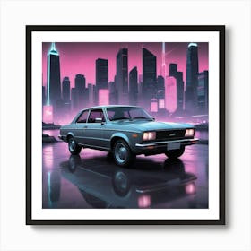 Minimalist 1980s Airbrush Style Painting Art Print