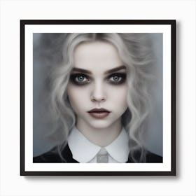 Gothic blonde Beauty Art Print