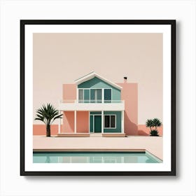 House By The Pool Art Print