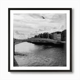 Ha'penny Bridge In Dublin Ireland Art Print