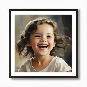 Little Girl Laughing Art Print