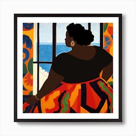 Woman By The Window 3 Art Print