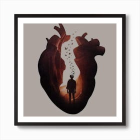 Heart Of A Man Art Print