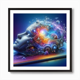 Abstract Of A Woman'S Head Art Print