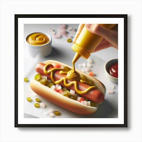 Hot Dog With Mustard Art Print