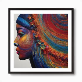 Spiral art of Women Art Print