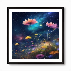 Flowers In The Sky 1 Art Print