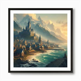 Beachside Town 14 Art Print