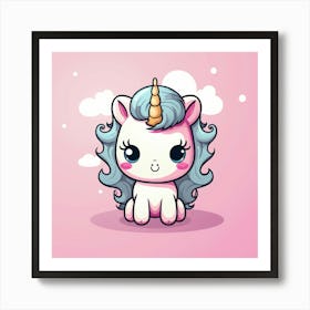 Cute Unicorn 465 Art Print