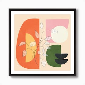 Modern Abstract Minimal Shapes Art 4 Art Print