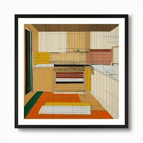 Kitchen By Samuel Johnson Art Print