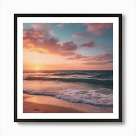 Sunset On The Beach Art Print