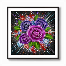 Gorgeous colorful spring flowers 4 Art Print