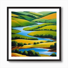 River Valley 1 Art Print