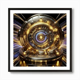 "Time Travel Redefined: The Quantum Time Machine Unveiled Art Print