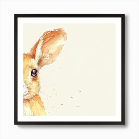 Watercolor Easter Bunny Art Print