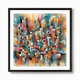 Abstract Cityscape Art Print