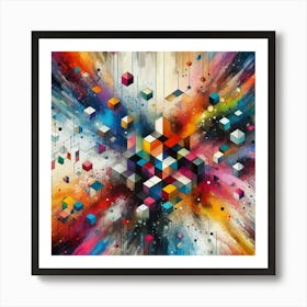 Abstract Colors And Shapes 4 001 001 Art Print