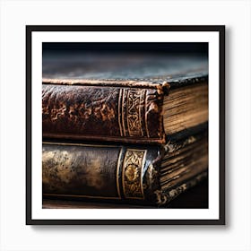 Old Books On A Table 7 Art Print