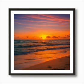 Sunset On The Beach 15 Art Print